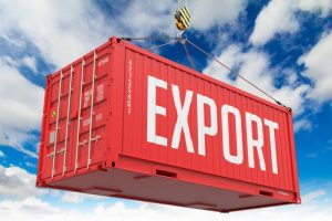 A Close Up Of An Export Sign