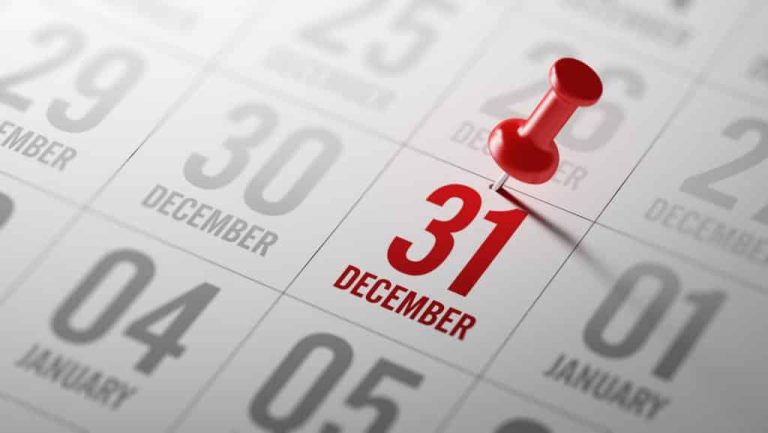 calendar December 31