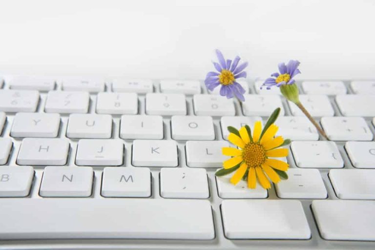 a close up of a computer keyboard