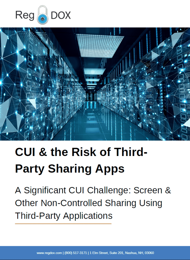 CUI and the Risk of Third-Party Sharing Apps cover