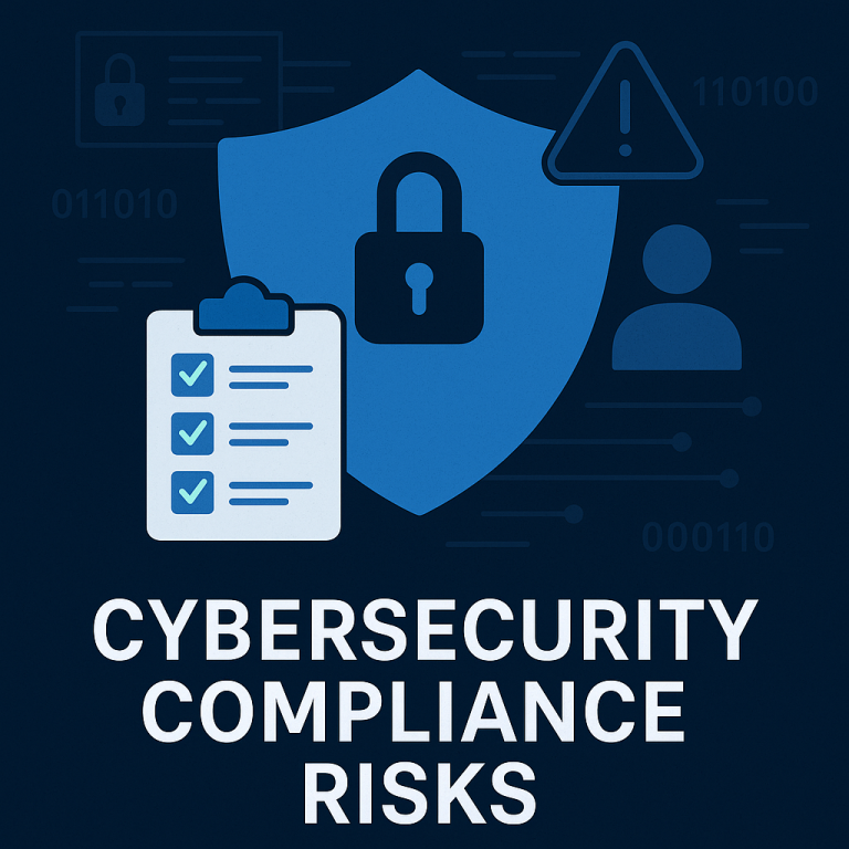 A modern digital illustration depicting the risks of DIY Cybersecurity Compliance, featuring abstract security icons like a broken shield, warning symbols, and compliance documents. In the background, a secure and compliant cloud environment represents RegDOX CCE as a trusted solution for regulatory adherence and data protection.
