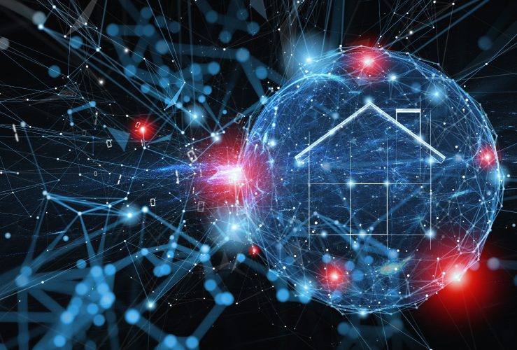 Sphere shield protects personal information and internet home network from web attack. Concept of internet security firewall and. Virtual Browser concept showing a secure, connected digital environment with network nodes and protected data interactions